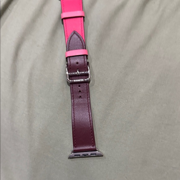 Hermes Pink and Brown Wristband